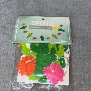 Spritz Felt Cactus Garland with Pom Poms